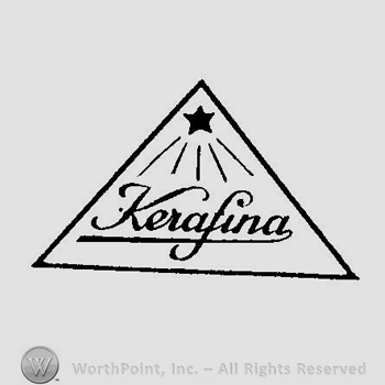 A triangle with a shining star and the word Kerafina