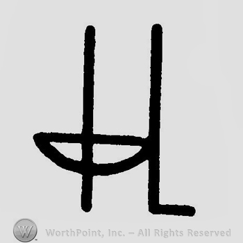 Stylized capital letter H.