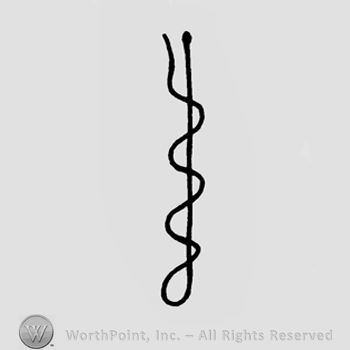 A straight line being crossed by a wavy line
