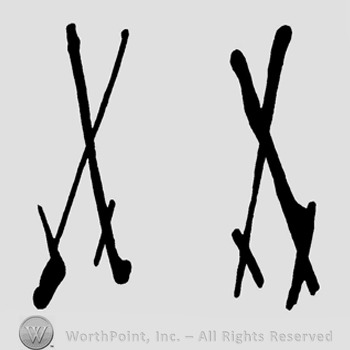 Two crossed swords