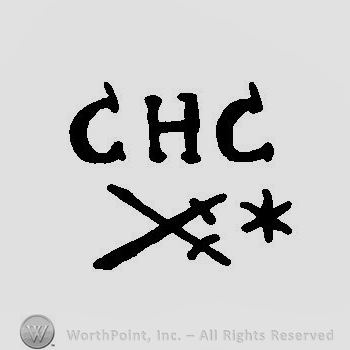 The initials C H C above two crossed swords and a star