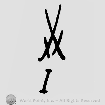 Two crossed swords above the roman numeral I