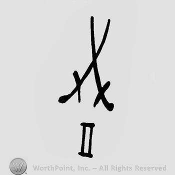 Two crossed swords above the roman numeral II