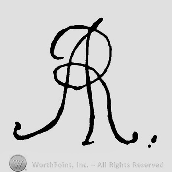 Letters AR handwritten and entwined.