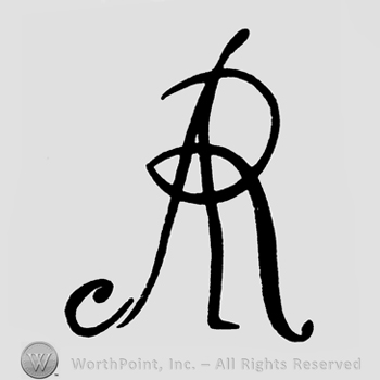 Letters AR handwritten and entwined.