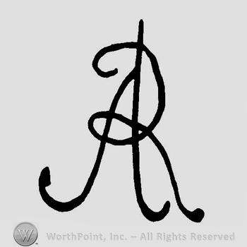 Letters AR handwritten and entwined.