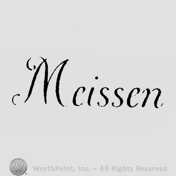 The word Meissen handwritten