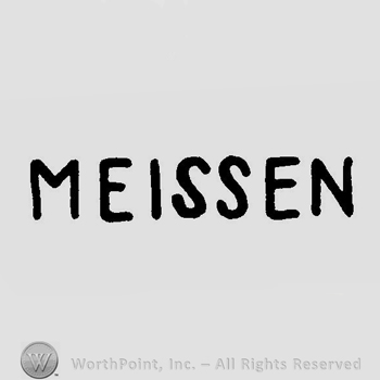 The word Meissen in uppercase letters