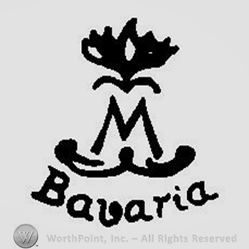 A flower above an M and the word Bavaria handwritten