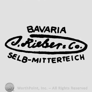 The text J. Rieber & Co. inside an oval and the text Bavaria Selb-Mitterteich