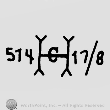 Letter H over number 514, letter C and number 17 slash 8.