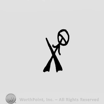Two arrows crossed, one of them cas the tip into a circle
