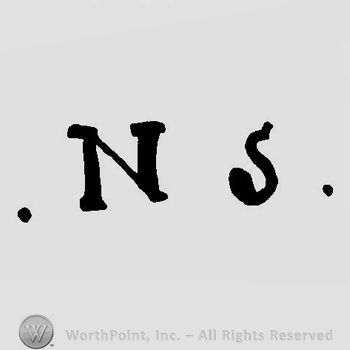 Letters NS in uppercase preceded by a dot.