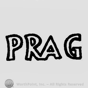 The word Prag with uppercase letters