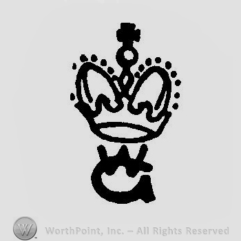 A crown above the initials G W overlapping