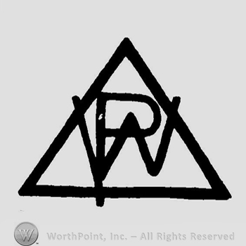Entwined letters PW inside a triangle.