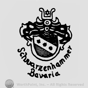A shield with a crown and a star above and the text Schwarzenhammer Bavaria