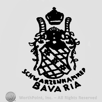 A crown above a shield and the text Schwarzenhammer Bavaria