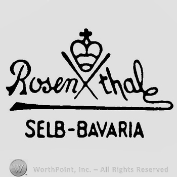 A crown above the words Rosen Thal Selb Bavaria