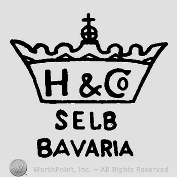 A crown with the initials H & Co on it above the text Selb Bavaria in uppercase