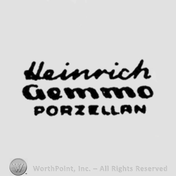 The text Heinrich Gemmo Porzellan