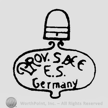A shield or beehive above an oval shape with the text Prov S B E E E S Germany