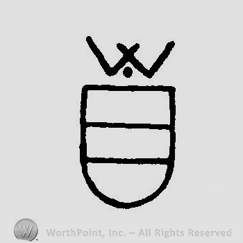 An uppercase W above A simple design of a shield or a beehive