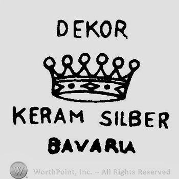 A crown and the text Dekor Keram Silber Bavaria
