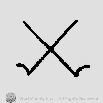 Two crossed oblique lines.