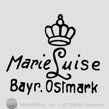 A crown above the text Marie Luise Bayr Ostmark