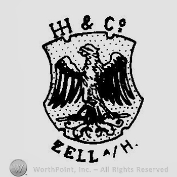A shiled with an eagle on it and HH & Co above and Zell a/H under