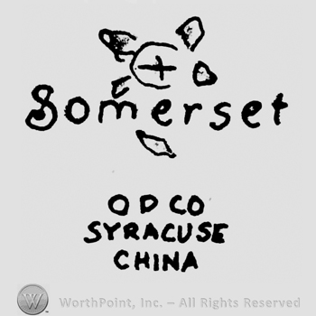 Flower shape above Somerset written above a leaf