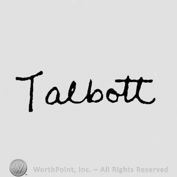 handwriting TALBOTT