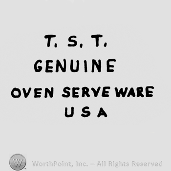 bold capital letters T.S.T up GENUINE OWEN SERVE WARE middle USA down