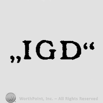 Letters I, G and D between quotation marks.