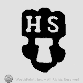 Letters H and S above a stal.