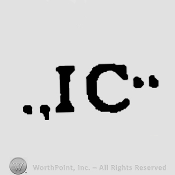 Letters I and C between quotation marks.