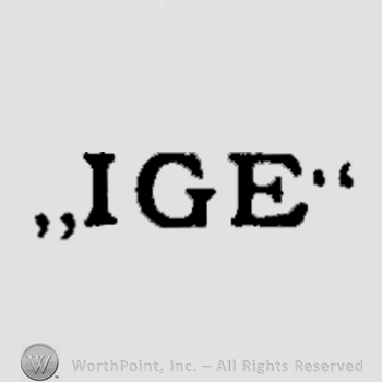 Letters I, G and E berween quotation marks.
