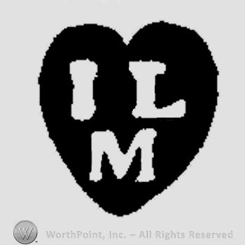 Letters I, L and M over a black heart.