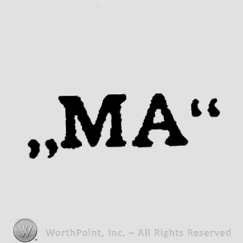 Letters M and A between quotation marks.