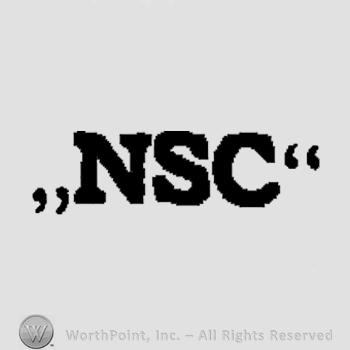 Letters N, S and C between quotation marks.