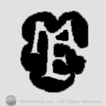 Monogram of letters M and E.