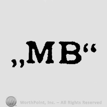 Letters M and B between quotation marks.