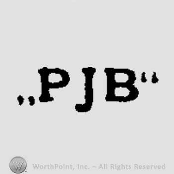 Letters P, J and B between quotation marks.