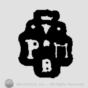 Letters P, B and M with a fleur-de-lis above and a crown.