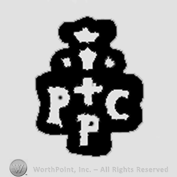 Letters P, P and C; a cross and a crown above.
