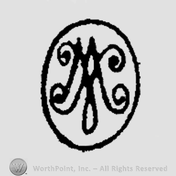 The initials A N overlapping inside an oval