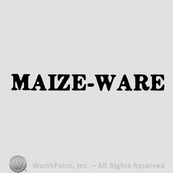 bold capital letters MAIZE-WARE
