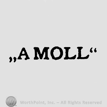 The text A Moll in uppercase