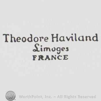 the text THEODORE HAVILAND LIMOGES FRANCE
